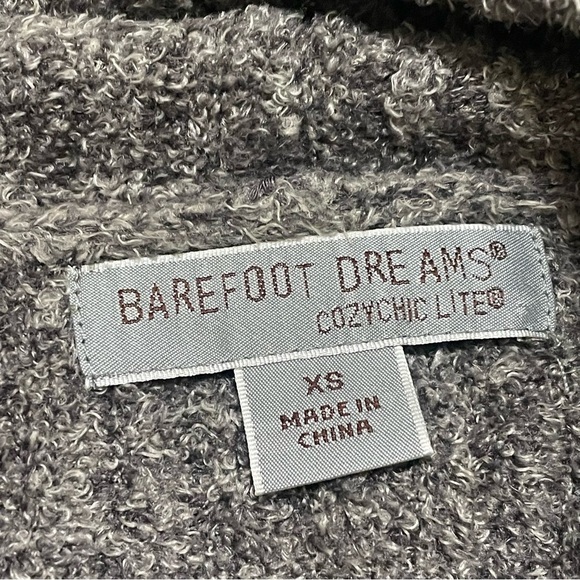 Barefoot Dreams Cozychic Lite Montecito Cardi Cardigan Gray Style 494 Sz XS - Picture 8 of 10
